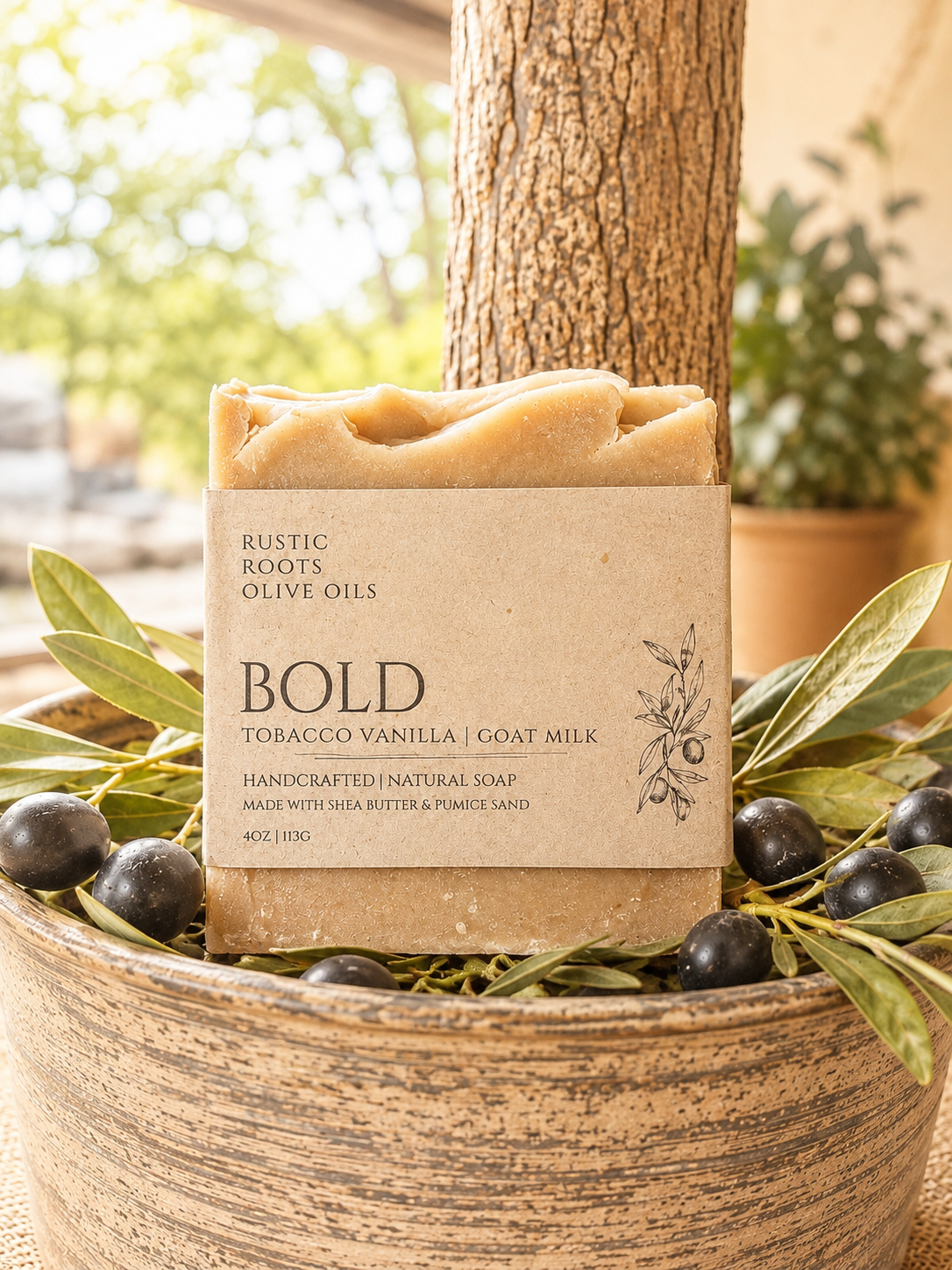 Artisan Soap -Bold Tobacco & Lemon Thyme Mint